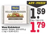 Knäckebrot Vollkorn Roggen Angebote von Wasa bei E center Baden-Baden für 1,59 €