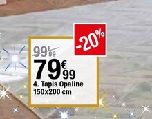 TAPIS OPALINE 150X200 CM - But à Mérignac TAPIS OPALINE 150X200 CM en promo chez But Mérignac à 79,99 €