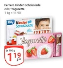 Aktuelles Kinder Schokolade Angebot bei GLOBUS in Salzgitter ab 1,19 €