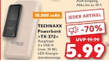 Powerbank »TX-372« Angebote von TECHNAXX bei Kaufland Ulm für 5,99 €