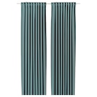 Aktuelle Gardinen Angebote bei IKEA in Leipzig Aktuelles 2 Gardinenschals (abdunk.) dunkelgrautürkis/mit Gardinenband 145x250 cm Angebot bei IKEA in Leipzig ab 39,99 €