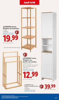 Promotion Colonne dans le prospectus Lidl, valable du 14/08/2025 au 20/08/2025 Promo Colonne dans le catalogue Lidl du moment à la page 39