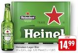 Lager Bier im Angebot bei EDEKA in Eppingen Lager Bier Angebote von Heineken bei EDEKA Eppingen für 14,99 €