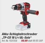 Akku-Schlagbohrschrauber TP-CD 18 Li-i BL-Solo für 89,99 € bei toom Baumarkt im Angebot Akku-Schlagbohrschrauber TP-CD 18 Li-i BL-Solo im aktuellen toom Baumarkt Prospekt