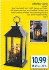LED Outdoor Laterne Clara Angebote bei diska Weiden für 10,99 €