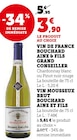 Vin de France Grand Conseiller Chardonnay blanc ou Pinot noir rouge - Bouchard Ainé & Fils dans le catalogue U Express
