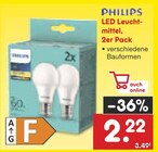 LED Leuchtmittel, 2er Pack im Angebot bei Netto Marken-Discount in Bornheim LED Leuchtmittel, 2er Pack Angebote von Philips bei Netto Marken-Discount Bornheim für 2,22 €