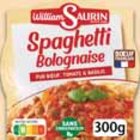Spaghetti Bolognaise Pur Bœuf Tomate et Basilic - WILLIAM SAURIN - Intermarché Express à Mérignac Spaghetti Bolognaise Pur Bœuf Tomate et Basilic - WILLIAM SAURIN en promo chez Intermarché Express Mérignac à 1,76 €