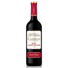 Vin de France Merlot Cabernet Sauvignon - CAMBRAS - Carrefour à Garges-lès-Gonesse Vin de France Merlot Cabernet Sauvignon - CAMBRAS en promo chez Carrefour Garges-lès-Gonesse à 1,95 €