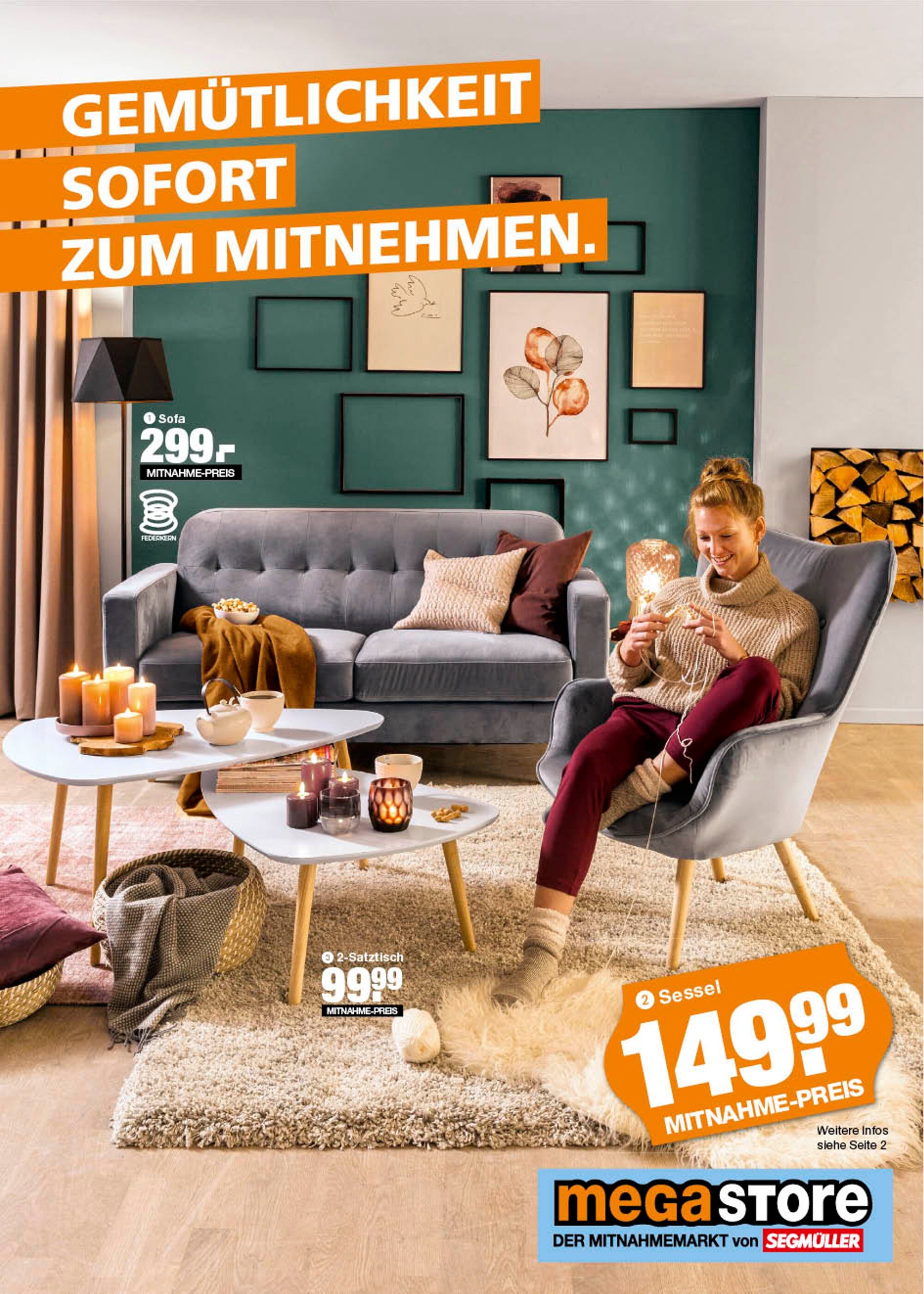 Segmüller Prospekt für Düren mit 16 Seiten Segmüller Prospekt für Düren: "Gemütlichkeit sofort zum Mitnehmen.", 16 Seiten, 27.09.2021 - 30.10.2021