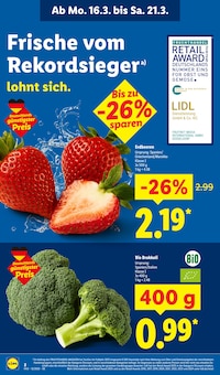 Erdbeeren im aktuellen Lidl Prospekt (Stuttgart) Erdbeeren im Lidl Prospekt "LIDL LOHNT SICH" mit 68 Seiten (Stuttgart)