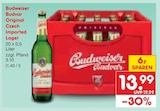 Budvar Original Czech Imported Lager im Angebot bei Netto Marken-Discount in Chemnitz Budvar Original Czech Imported Lager Angebote von Budweiser bei Netto Marken-Discount Chemnitz für 13,99 €