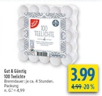 100 Teelichte Angebote von Gut & Günstig bei diska Erlangen für 3,99 €