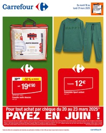 Offre Couette dans le catalogue Carrefour du moment à la page 1
