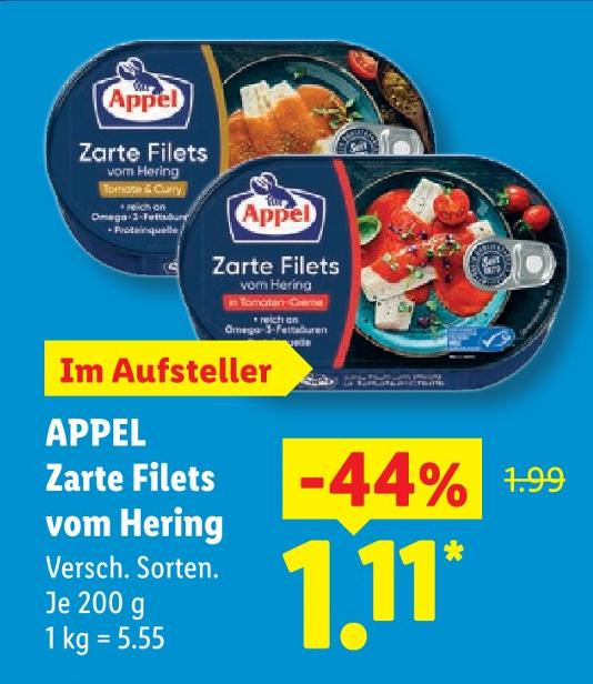 Zarte Filets vom Hering
