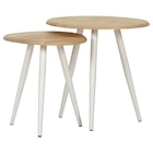 Aktuelles BEISTELLTISCHSET Eiche massiv rund Eichefarben Angebot bei XXXLutz in Essen ab 159,00 €