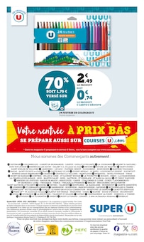 Promotion Calculatrice Scientifique dans le prospectus Super U, valable du 16/07/2025 au 10/08/2025 Promo Calculatrice Scientifique dans le catalogue Super U du moment à la page 12