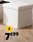 Pouf coffre clara bouclette dans le catalogue Gifi
