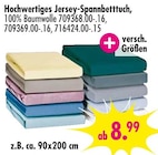 Hochwertiges Jersey-Spannbetttuch für 8,99 € bei SB Möbel Boss im Angebot Hochwertiges Jersey-Spannbetttuch im aktuellen SB Möbel Boss Prospekt