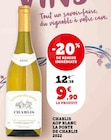 Chablis AOP blanc 2022 - La Porte de Chablis en promo chez U Express Mouvaux à 9,90 €
