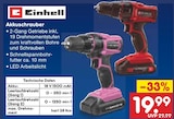 Akkuschrauber von Einhell für 19,99 € bei Netto Marken-Discount im Angebot Akkuschrauber von Einhell im aktuellen Netto Marken-Discount Prospekt