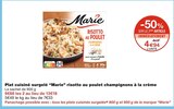 Plat cuisiné surgelé risotto au poulet champignons à la crème - Marie dans le catalogue Monoprix