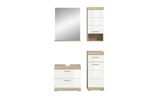 Badmöbel-Set SCHLOONSEE 4 teilig bestehend aus: Waschbeckenunterschrank Spiegel Unterschrank Hängeschrank Schloonsee von  im aktuellen Höffner Prospekt für 331,00 €
