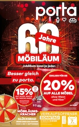 porta Möbel Prospekt: "Besser gleich zu porta.", 4 Seiten, 31.08.2025 - 06.09.2025