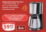 Kaffeeautomat Enjoy Top Therm im Angebot bei GLOBUS in Salzgitter Kaffeeautomat Enjoy Top Therm Angebote von Melitta bei GLOBUS Salzgitter für 59,99 €