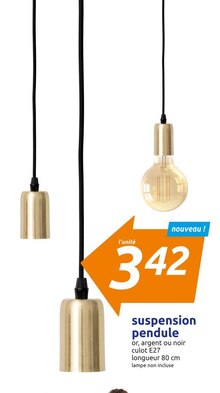 Suspension pendule - Action à Courbevoie Suspension pendule en promo chez Action Courbevoie à 3,42 €