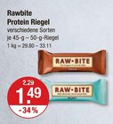 Protein Riegel Cacao im V-Markt Prospekt Protein Riegel Cacao von Rawbite im aktuellen V-Markt Prospekt für 1,49 €