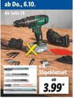 Lidl - Sägeblattset Angebot im Prospekt Sägeblattset bei Lidl im Prospekt "LIDL LOHNT SICH" für 3,99 €