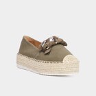 Espadrilles plateformes à boucle Liberto vert kaki femme en promo chez La Halle Espadrilles plateformes à boucle Liberto vert kaki femme dans le catalogue La Halle
