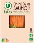 Promo EMINCES DE SAUMON FUME U BIO à 4,31 € dans le catalogue Super U à La Mothe-Achard