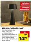 LED-Akku-Tischleuchte „Tavik“ im Hagebaumarkt Prospekt LED-Akku-Tischleuchte „Tavik“ von im aktuellen Hagebaumarkt Prospekt für 14,99 €
