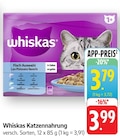 Katzennahrung Fisch Auswahl in Gelee Angebote von Whiskas bei EDEKA Singen für 3,79 €
