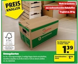 Umzugskarton bei Hagebaumarkt im Lindenberg Prospekt für 1,39 €
