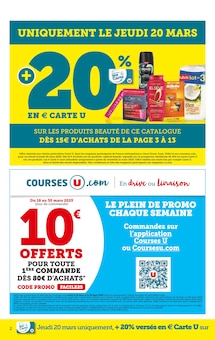 Prospectus Super U à Rennes, "la beauté À PRIX BAS", 32 pages de promos valables du 18/03/2025 au 30/03/2025