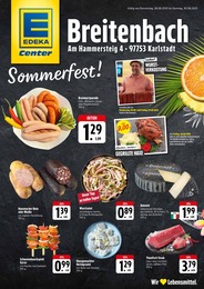 E center Prospekt für Karlstadt mit 2 Seiten E center Prospekt für Karlstadt: "Sommerfest!", 2 Seiten, 28.08.2025 - 30.08.2025