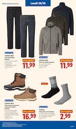 Prix et réduction Pantalon Homme dans le prospectus Lidl en cours Offre Pantalon Homme dans le catalogue Lidl du moment à la page 61