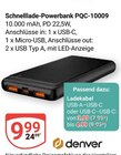 Schnellade-Powerbank PQC-10009 Angebote von denver bei GLOBUS Gera für 3,99 €