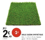 Dalle Gazon Synthétique - E.Leclerc à Rouen Dalle Gazon Synthétique en promo chez E.Leclerc Rouen à 2,49 €