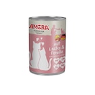 AMORA Fleisch Pur mit Lachs + Forelle 400 g im Angebot bei Zookauf in Voerde AMORA Fleisch Pur mit Lachs + Forelle 400 g Angebote von Amora bei Zookauf Voerde für 1,39 €
