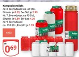 Aktuelle Kerzen Angebote bei GLOBUS in Jena Aktuelles Kompositionslicht Nr. 3 Angebot bei GLOBUS in Jena ab 0,69 €