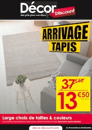 Catalogue Meubles & Décoration Décor Discount en cours à Montpellier et alentours, ARRIVAGE TAPIS, 12 pages, 18/11/2024 - 24/12/2024