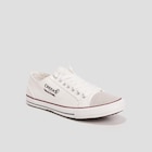 Tennis basses en toile à lacets blanc homme dans le catalogue La Halle
