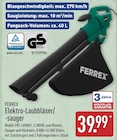Elektro-Laubbläser/-sauger von Ferrex für 39,99 € bei ALDI Nord im Angebot Elektro-Laubbläser/-sauger von Ferrex im aktuellen ALDI Nord Prospekt