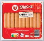 Knacks conservation sans nitrite - U en promo chez U Express Knacks conservation sans nitrite - U dans le catalogue U Express
