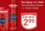 Deo Spray oder Stick im Angebot bei GLOBUS in Jena Deo Spray oder Stick Angebote von Captain bei GLOBUS Jena für 2,99 €