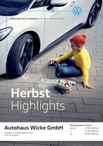 Volkswagen Prospekt für Mülheim mit 1 Seiten Volkswagen Prospekt für Mülheim: "Herbst Highlights", 1 Seiten, 01.09.2020 - 30.11.2020